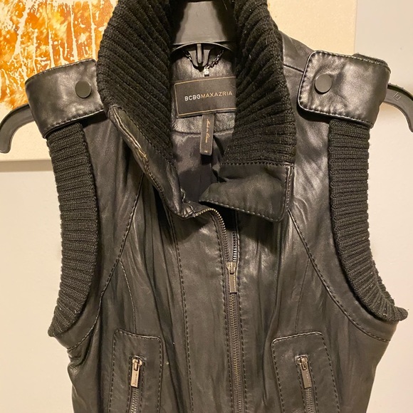 BCBG MaxAzria Leather Vest - Picture 2 of 6